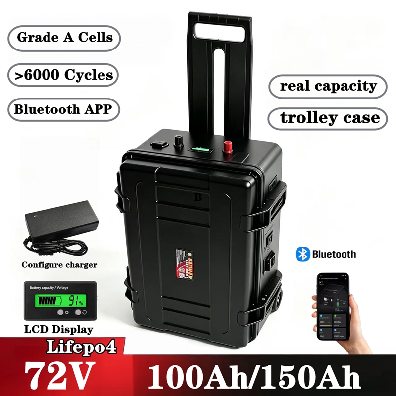 حزمة بطارية ليثيوم فوسفات الحد - مراجعة Lifepo4 72V 100Ah Battery Pack Ev وسعره